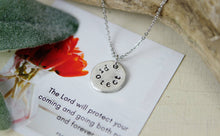 Load image into Gallery viewer, Protect Hand Stamped Scripture Necklace: Silver