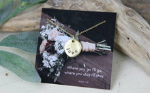 Load image into Gallery viewer, Love Hand Stamped Scripture Necklace: Gold