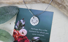 Load image into Gallery viewer, Strong Hand Stamped Scripture Necklace: Silver