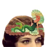 Load image into Gallery viewer, Tiara Card - Mermaid Birthday