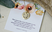 Load image into Gallery viewer, It Is Well Hand Stamped Scripture Necklace: Gold
