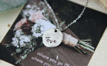 Load image into Gallery viewer, Love Hand Stamped Scripture Necklace: Silver
