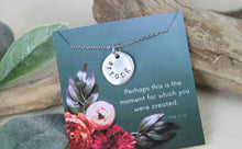 Load image into Gallery viewer, Strong Hand Stamped Scripture Necklace: Silver
