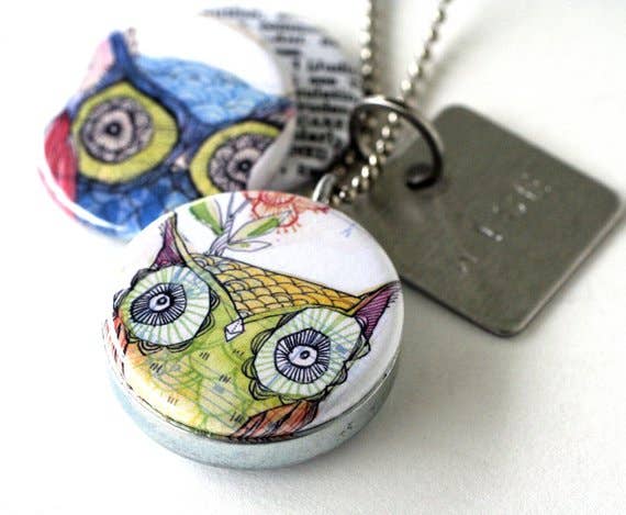 Owl Locket Necklace