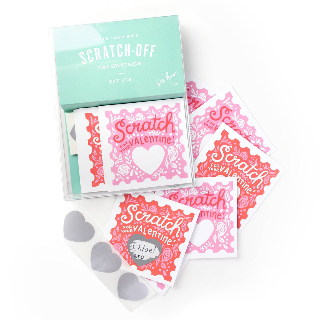 Scratch-off Valentines - Floral 18pk